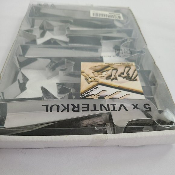 IKEA VINTERKUL Stainless Steel Cookie Cutters Crown Bow Star Mustache Set of 5 - Picture 8 of 8